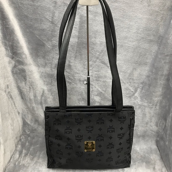 MCM Handbags - MCM VISETOS SMALL SHOPPER BAG BLACK SHOULDER